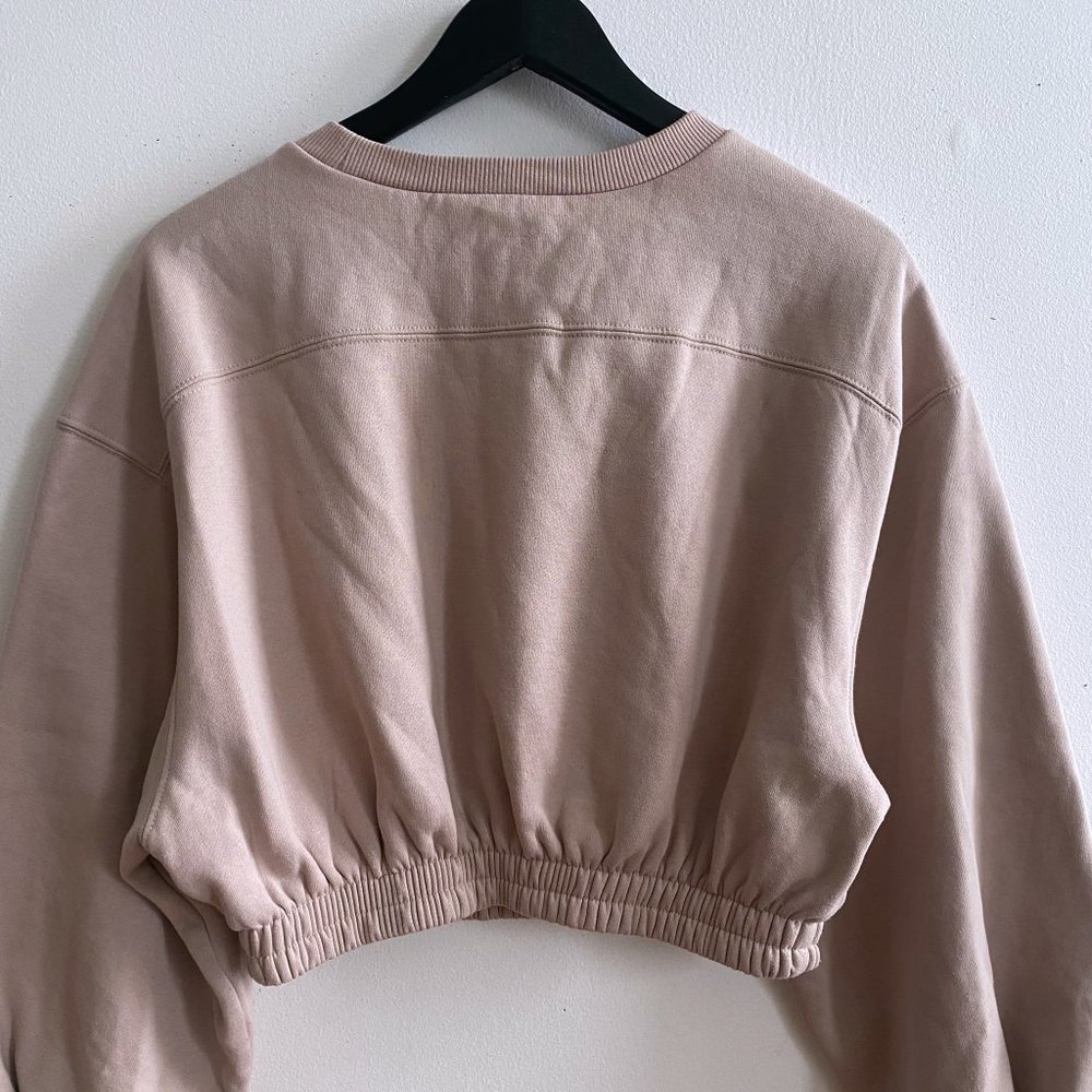 ZARA - Pale pink cropped sweatshirt - Picture 8 of 10